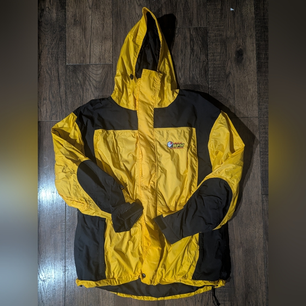 LA Loving Yellow & Navy Windbreaker Jacket SRT Driving School Chrysler Sz L NWOT